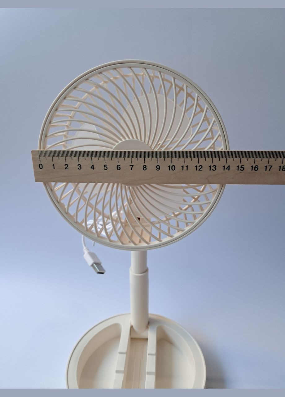 Настільний складний USB-вентилятор skr-03 бежевий No Brand (316134078)