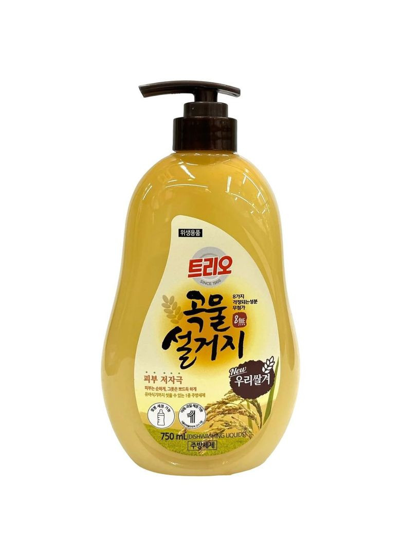 Засіб для миття посуду Rice Bran Рисові висівки, 750 мл Trio 8801046877005 (328309352)