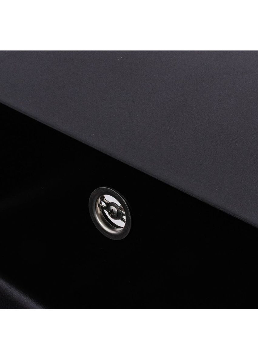 Комплект: Мойка гранитная 7850 GALANS + Смеситель Q411MB + Сифон (Черный) Valeso (353495498)