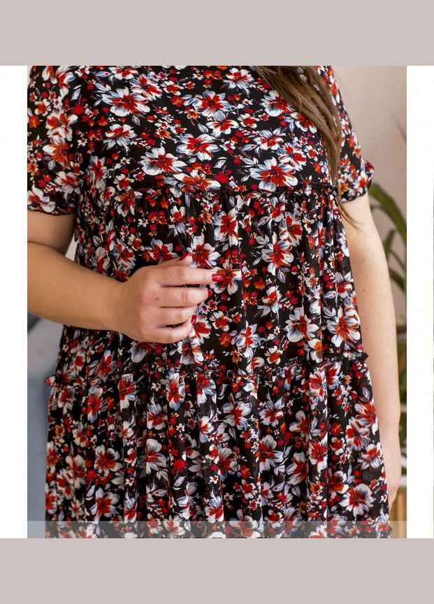 Красное кэжуал платье женское летнее ff-2788 58, красный Sofia