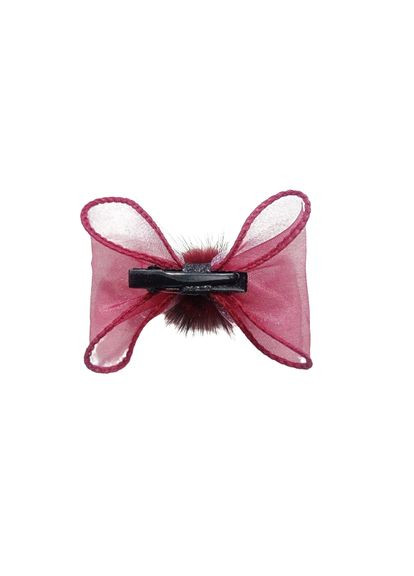 Набор 2 шт Бант для волос детский с мехом на шпильке уточке Hand Made 8 см Handmade (368772200)