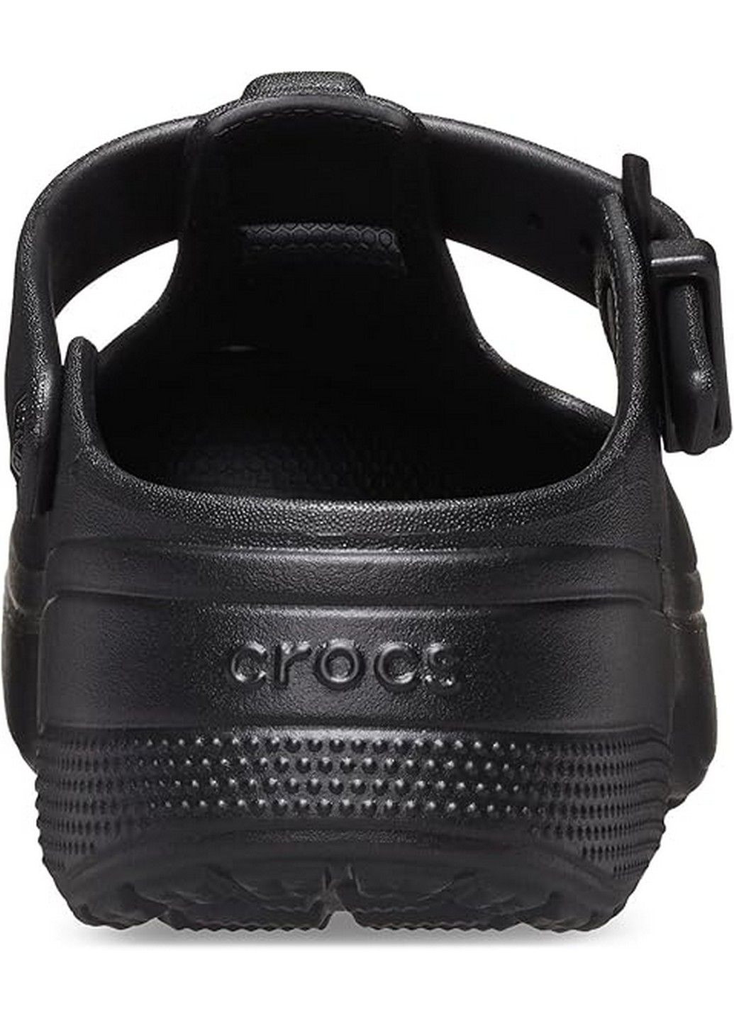 Черные сандалии кроксы Crocs без каблука