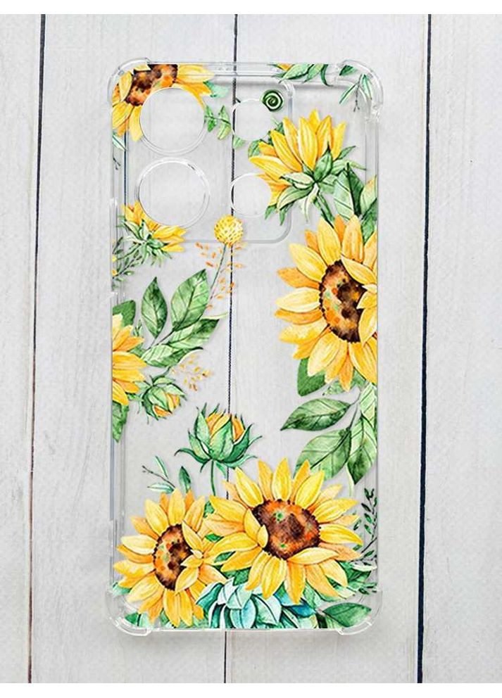 Чехол с утолщёнными углами на Xiaomi Redmi Note 13 Pro 5G:: Подсолнухи (принт 288) CASE CONTROL (360680824)