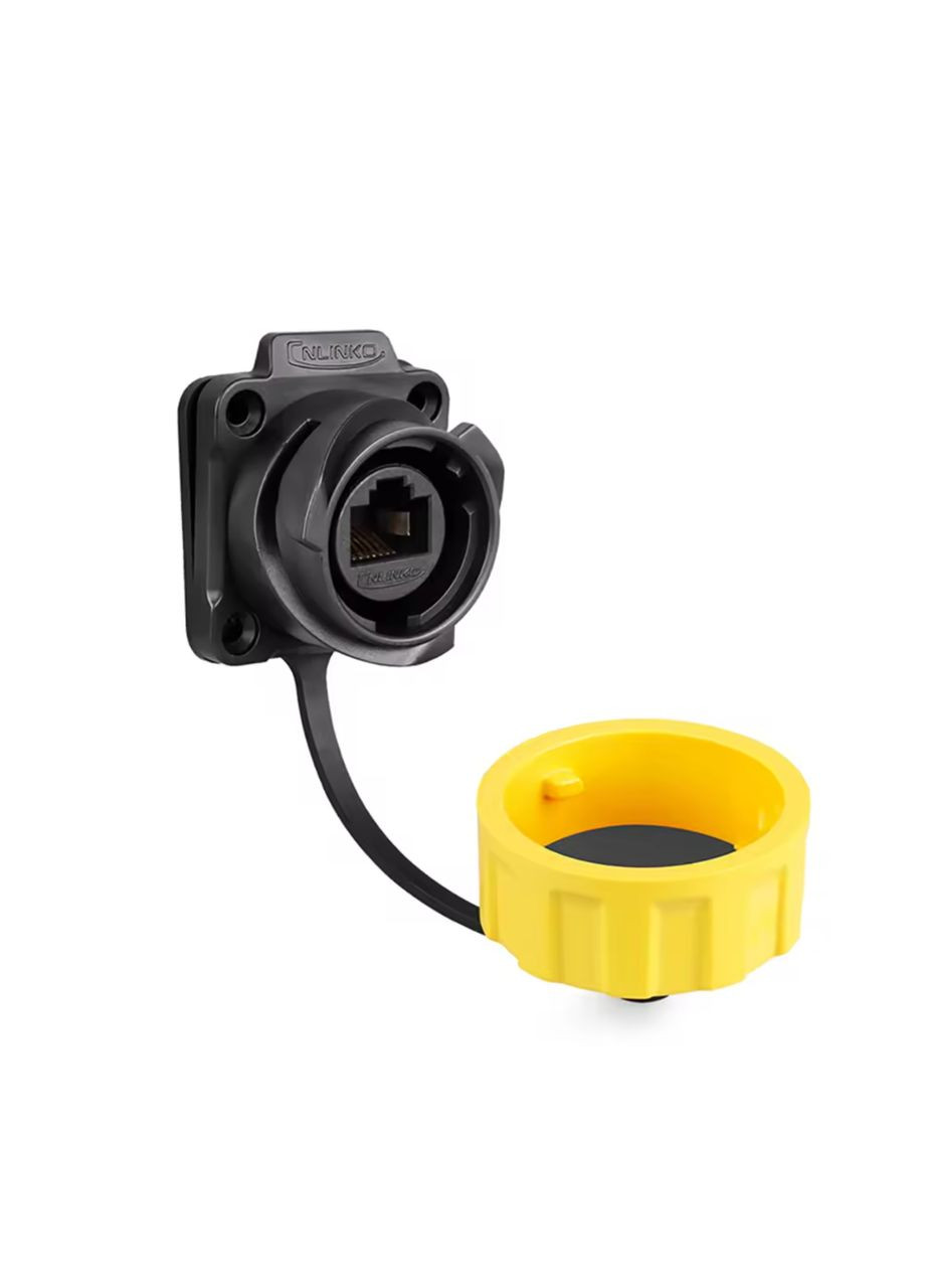 Герметичный разъем RJ-45 IP68, YM-24-J/RJ45/213/SX-42-401, панельная розетка Cnlinko (299337705)