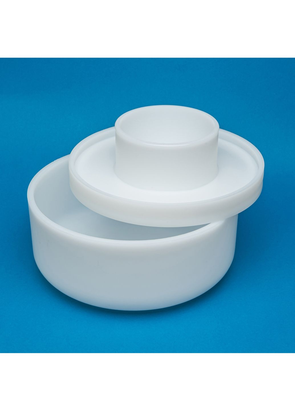 Форма для изготовления твердого и мягкого сыра с поршнем тяжелая Ø 22 см на 2.3 кг сыра Kitchette (297364979)