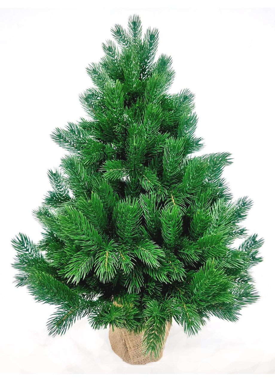 Елка новогодняя искусственная литая Pine Mini в мешковине 90 см зеленая HVOYA (361440329)
