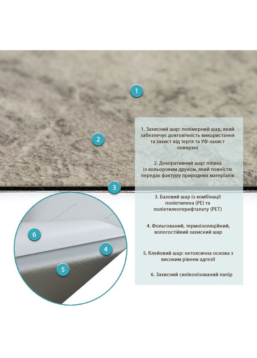 СВП-100 Самоклеюча вінілова плитка 457х457х1,5мм МАТ SW-00003254 Sticker Wall (370674848)