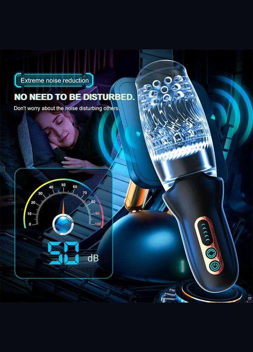 Автоматический мастурбатор с ротацией Warrior 360 – 10 режимов вибрации, 5 режимов ротации Drive No Brand (335863383)