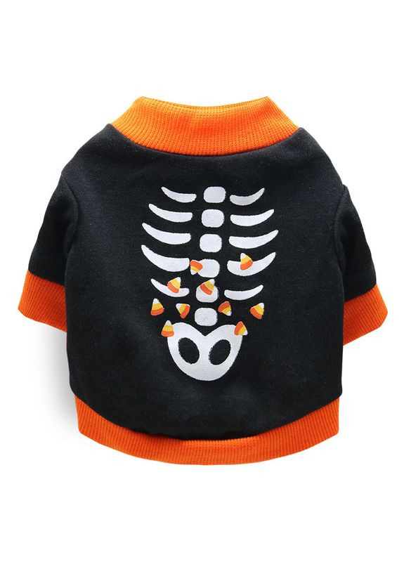 Світшот для котів Pet Style "Скелет" Помаранчевий XS No Brand - (323231861)