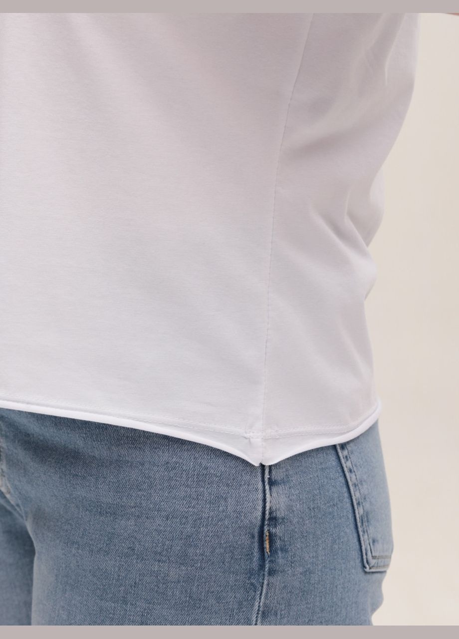 Футболка женская белая свободна JEANSclub Вільна - (322999579)