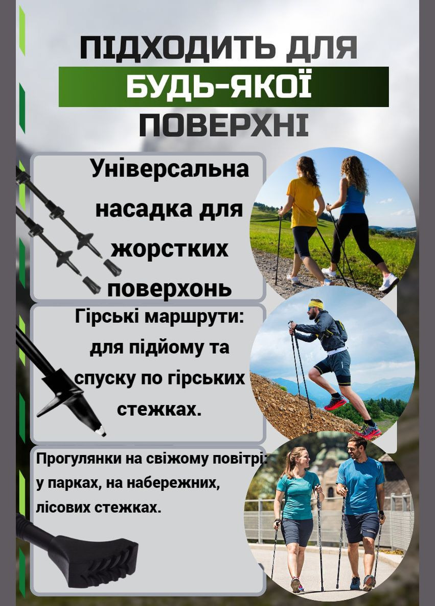 Палиці для скандинавської ходьби 9105 Sisu Black/Gold 80-135 см (пара) PowerPlay (317849081)