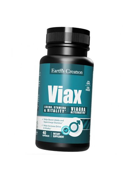 Мужское сексуальное здоровье, Viax Men's Sexual Health, 40капс (08604004) Earth's Creation (322729982)