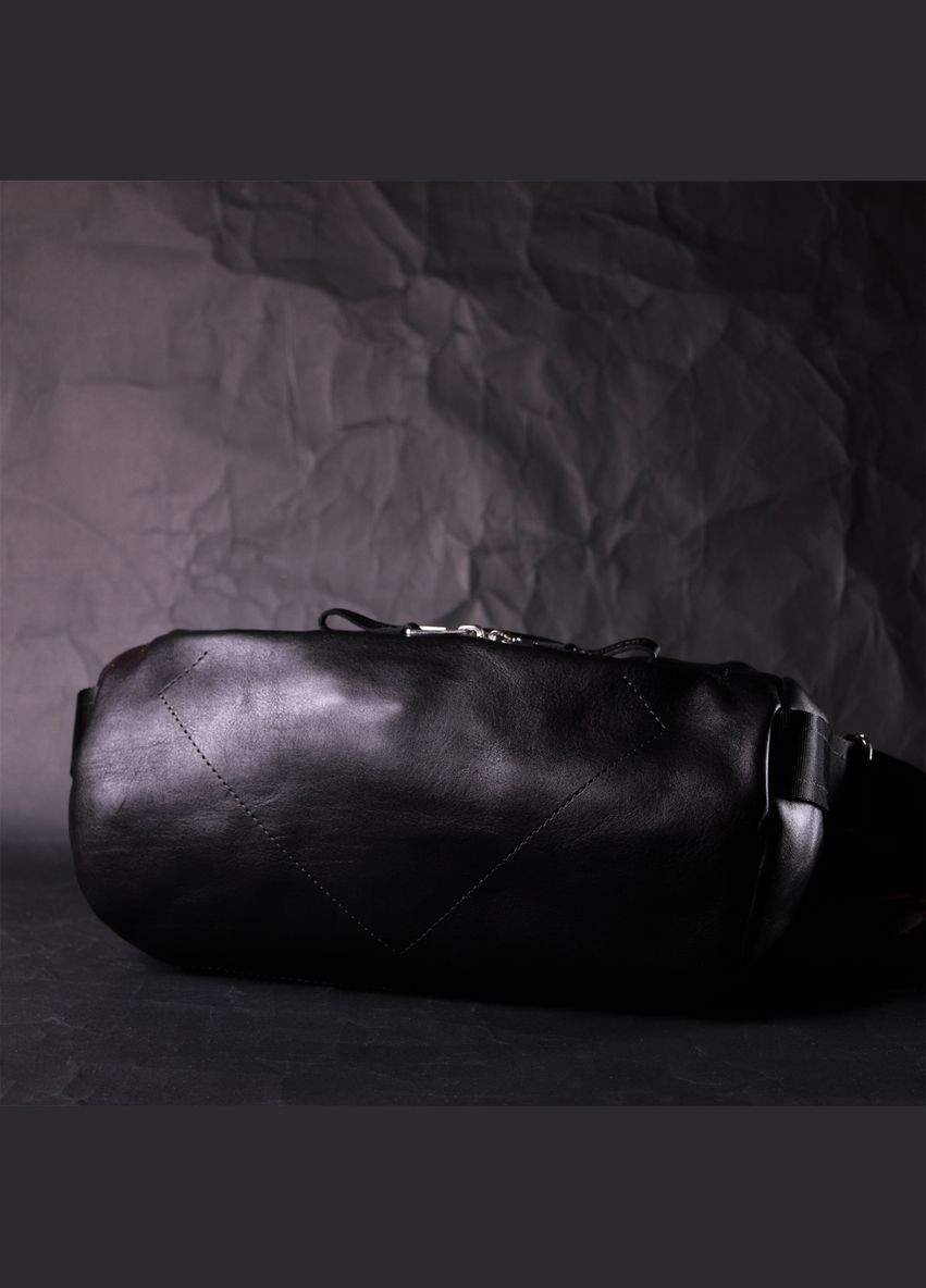 Оригінальна сумка через плече з натуральної шкіри 11649 Чорна Grande Pelle (331913447)