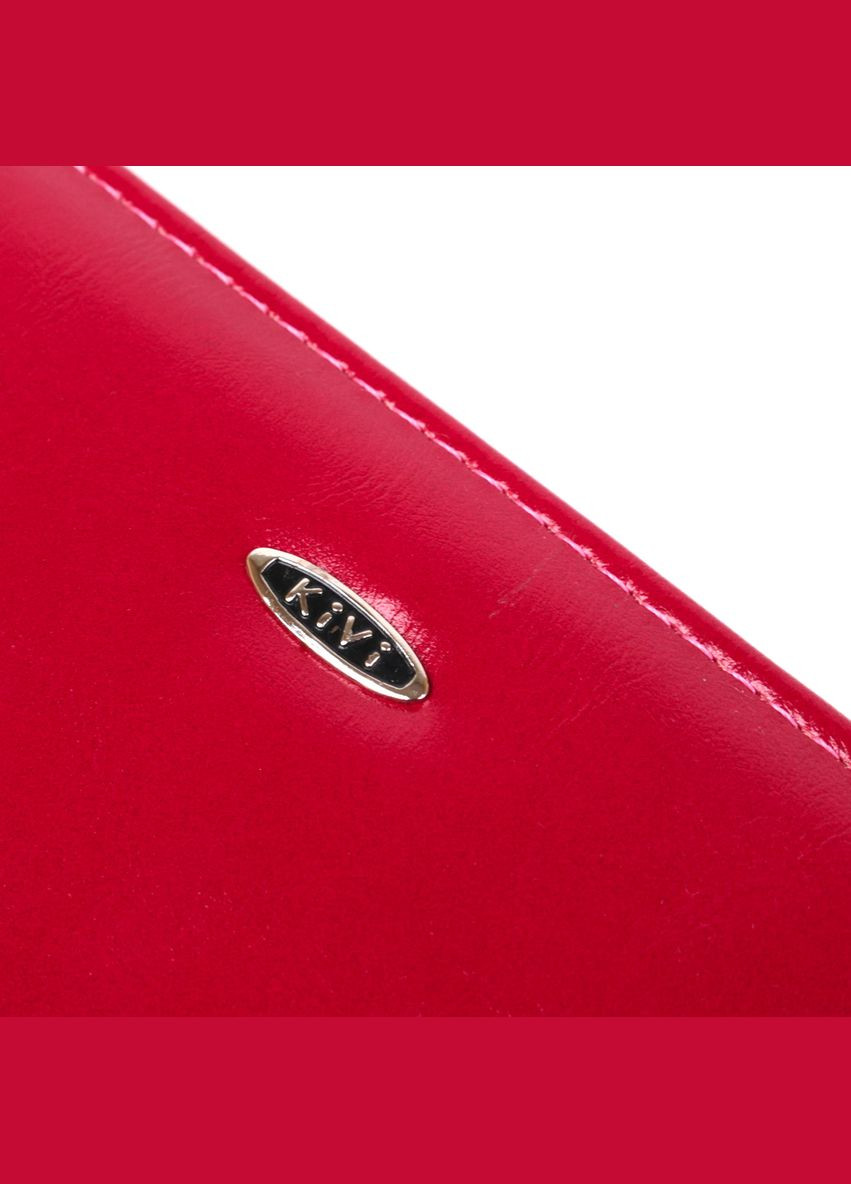 Жіночий гаманець на одну блискавку з екошкіри гладкий з монетницею 19037 Рожевий KIVI (306882150)