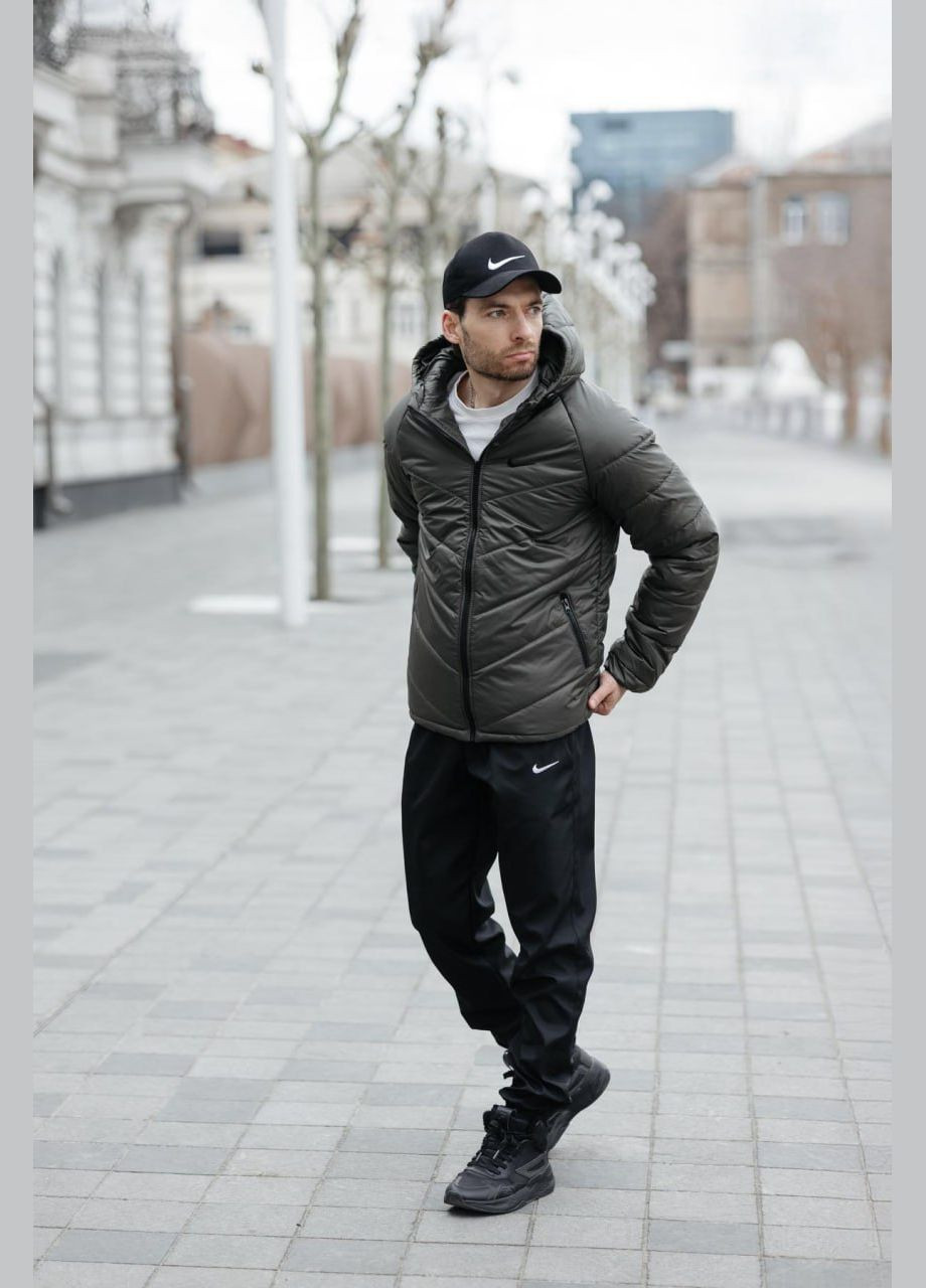 Оливкова (хакі) куртка міцна, водонепроникна плащівка cupe підкладка поліестер No Brand