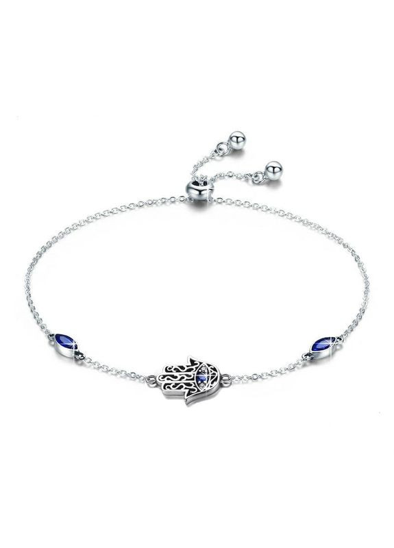 Регулируемый серебряный браслет "Хамса" No Brand (362177434)