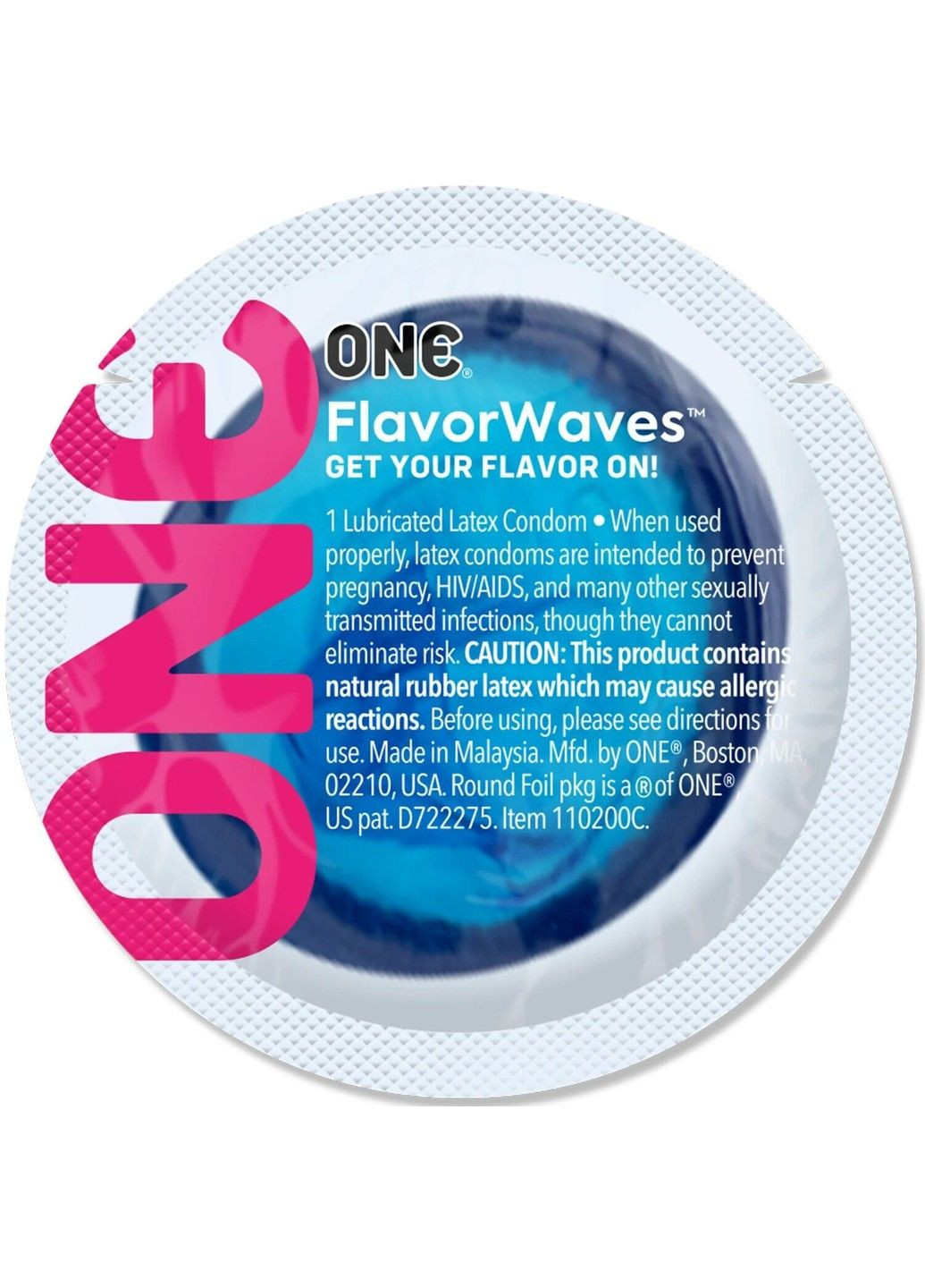 Презерватив FlavorWaves 1 шт со вкусом Mint Chocolate One (315348006)