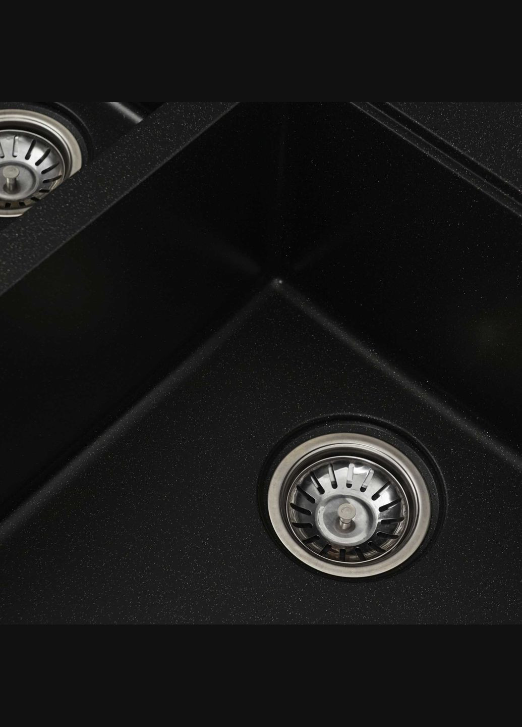 Гранітна мийка для кухні 7850 HARMONY матова Чорний металік Platinum (269793045)