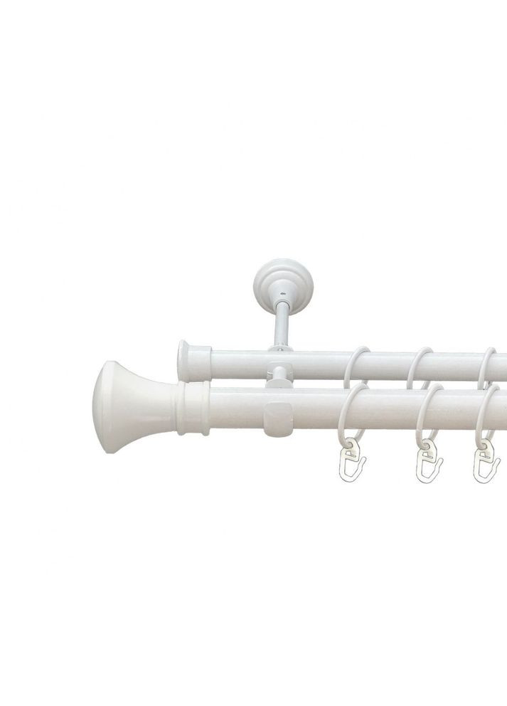 Карниз Люксор металевий дворядний відкритий гладка труба Арктіс 25\19 мм 200 см (00-00010343) ORVIT (300284943)