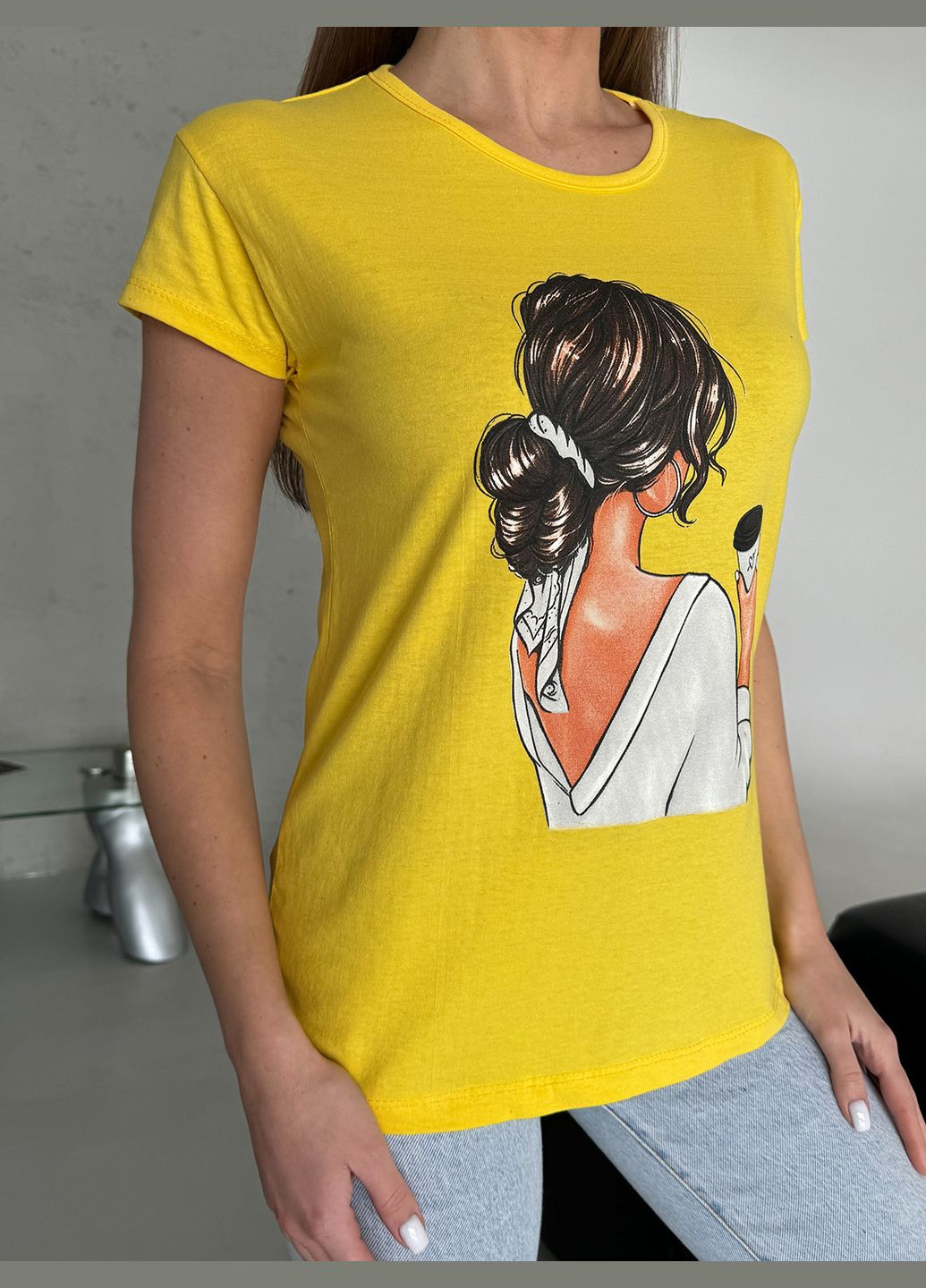 Жовта літня футболки Magnet WN20-600