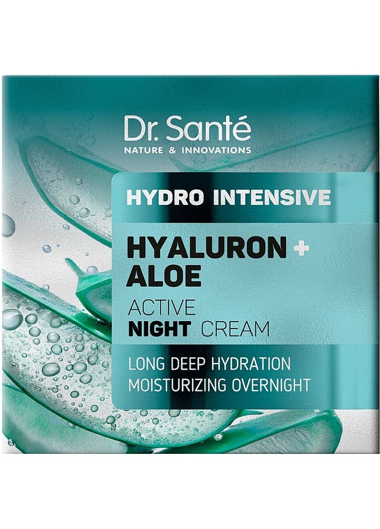 Активний нічний крем для обличчя "Гіалурон + Алое" Hydro Intensive Night Cream 50ml (1457192-34328165) Dr. Sante (368611609)