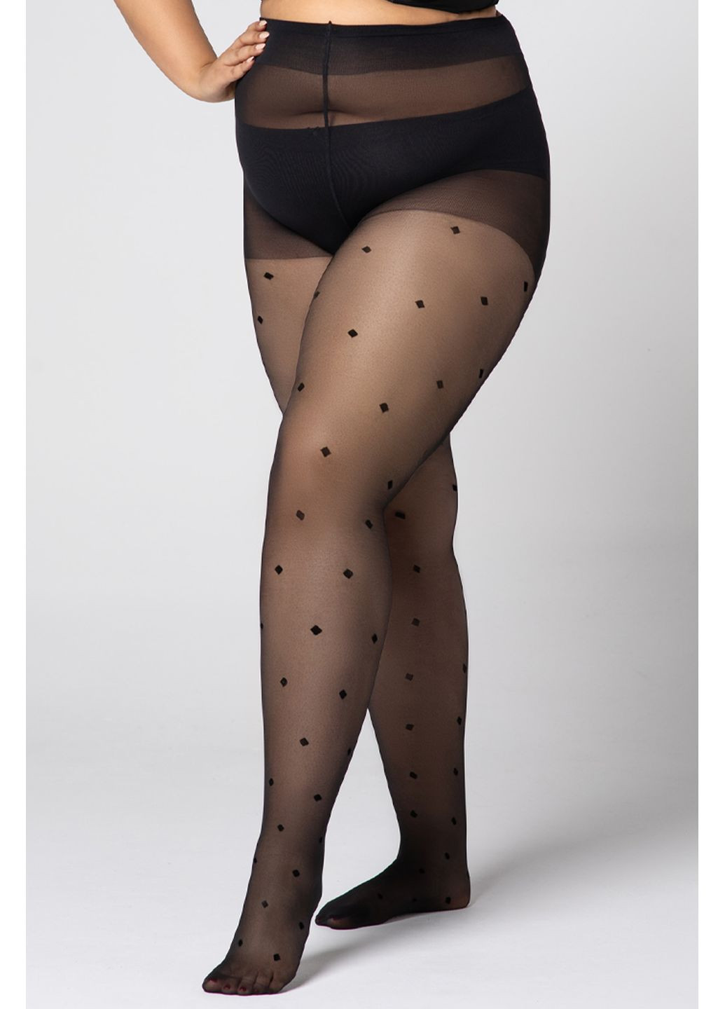 Колготки большого размера с принтом Diamond Rain 30 den Mona (349500460)