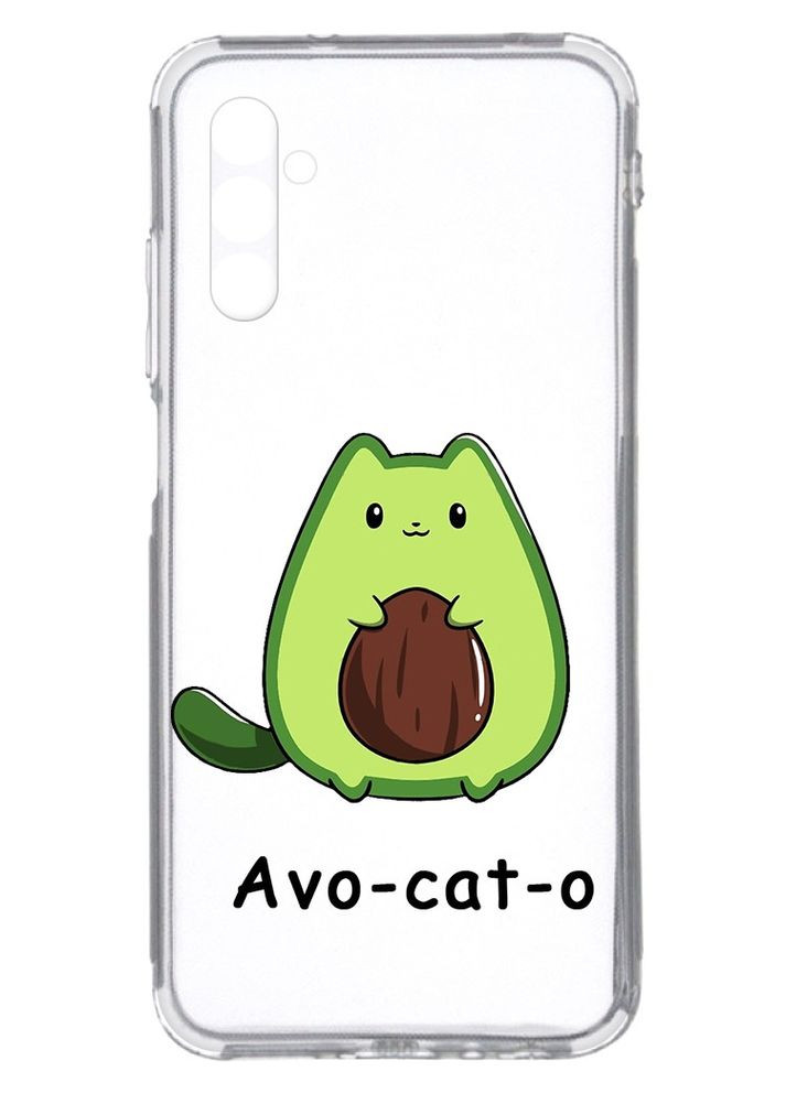 Прозорий чохол на Samsung Galaxy A34 5G/A346:: Котик Авокадо (принт 306) Creative (360707636)