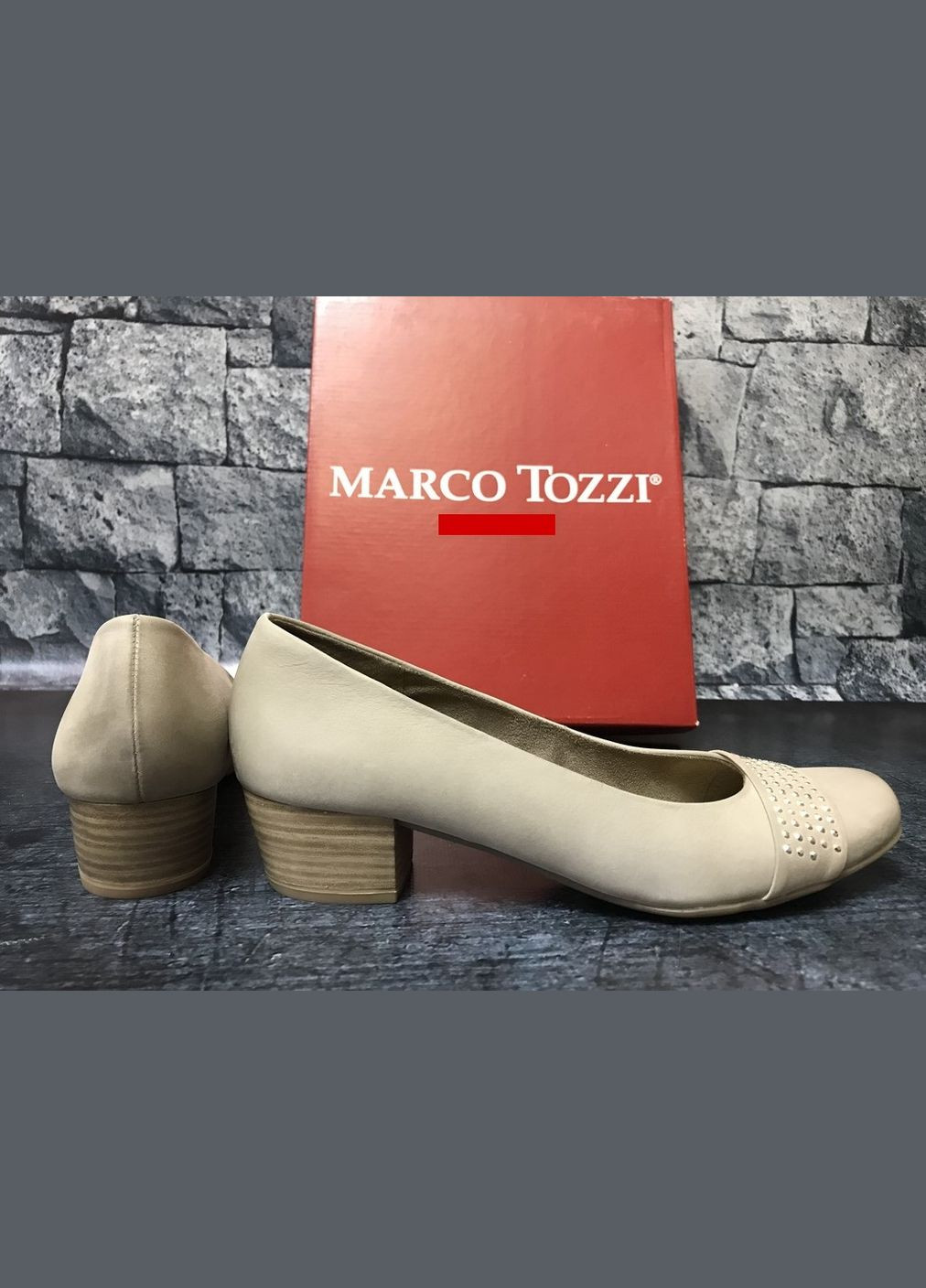 Marco Tozzi Женские кожаные туфли серого цвета ТМ серый з натуральная кожа, — демисезон (338228763)