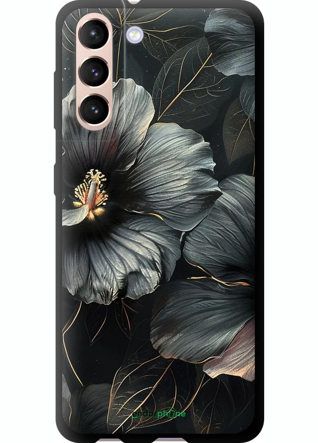 Чехол на Samsung Galaxy S21 Черные цветы "6031b-2114-70447" Endorphone (363284908)