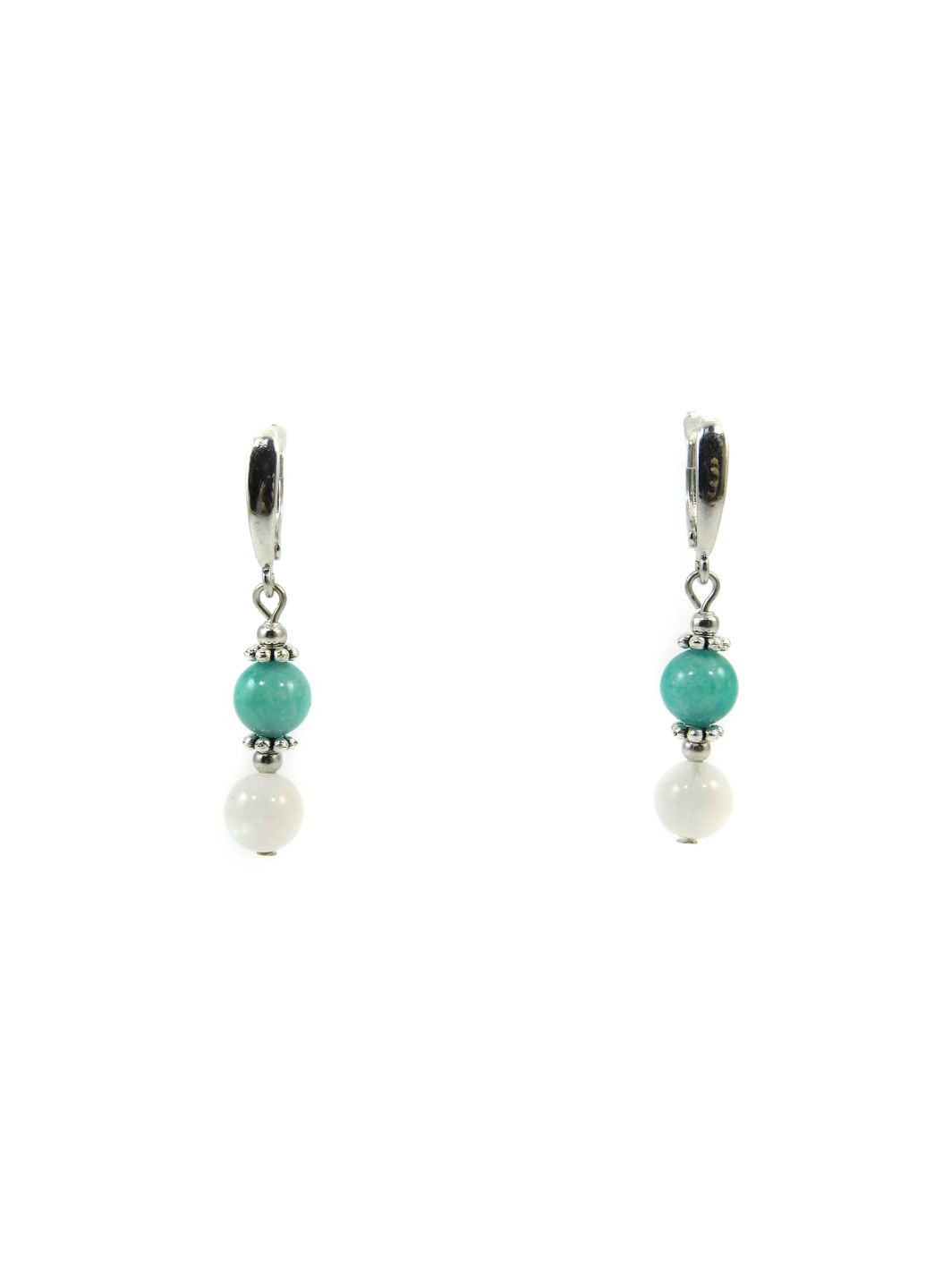 Эксклюзивные серьги "Гуцульские мотивы" Адуляр, Амазонит Fursa fashion (315591500)