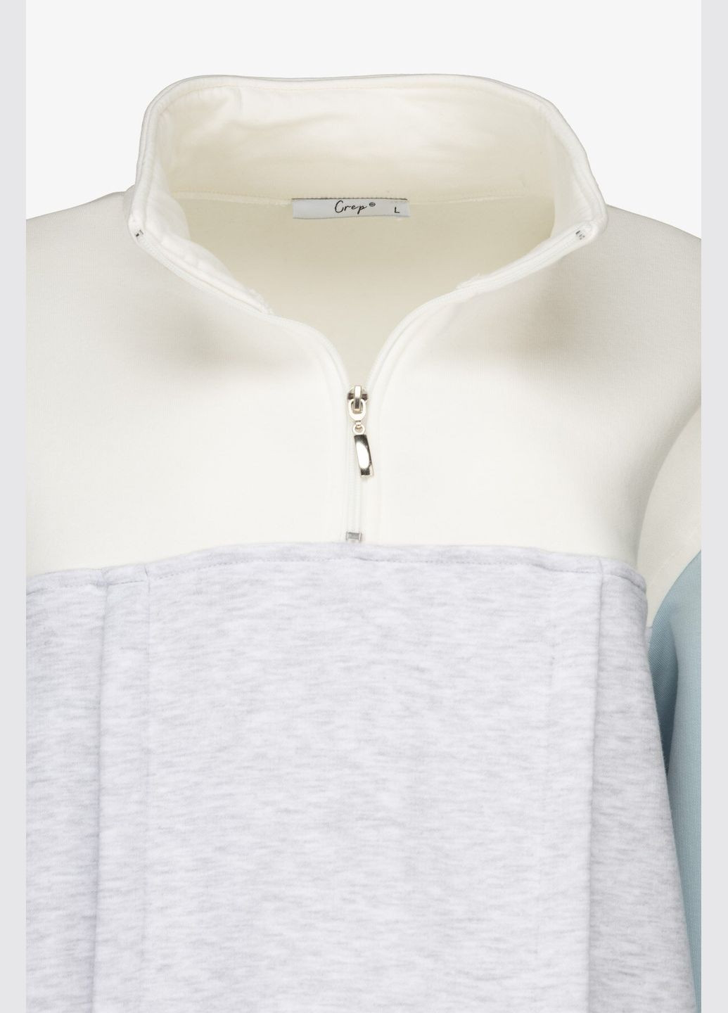 Комбинированный свитшот женский 83590 shop (2000990776273) Crep (364685421)