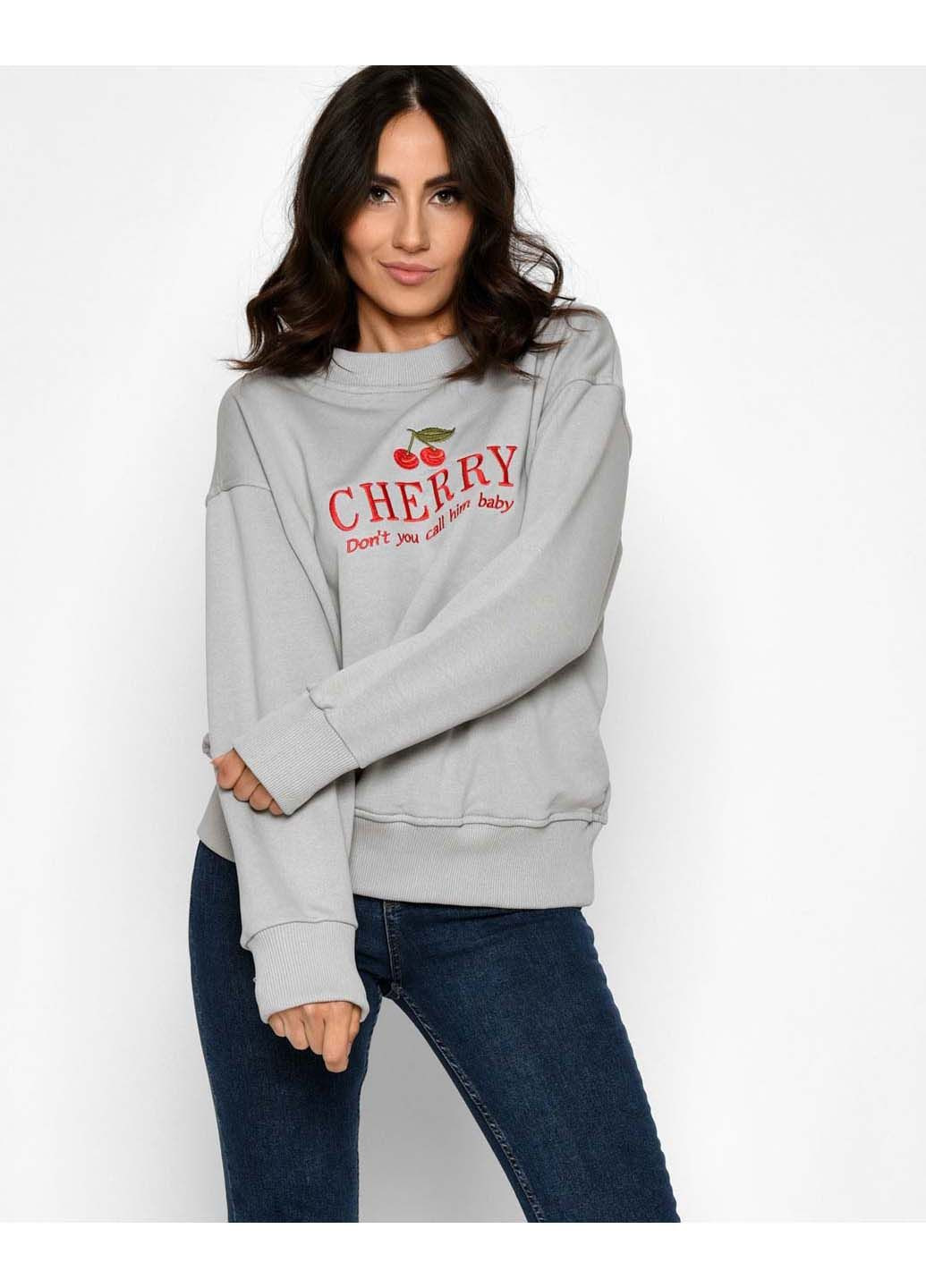 Оливковый свитшот женский sv-6906-32 Carica (300860557)