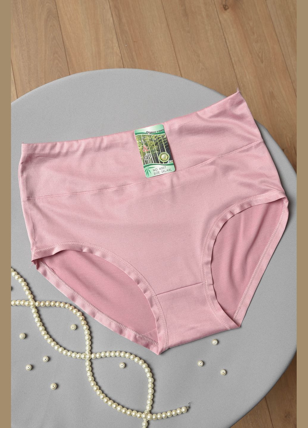 Труси жіночі батальні рожевого кольору Let's Shop (278050383)