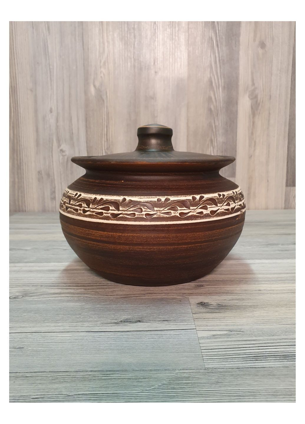 Горшочек для запекания 2 л., из красной глины No Brand (329722733)