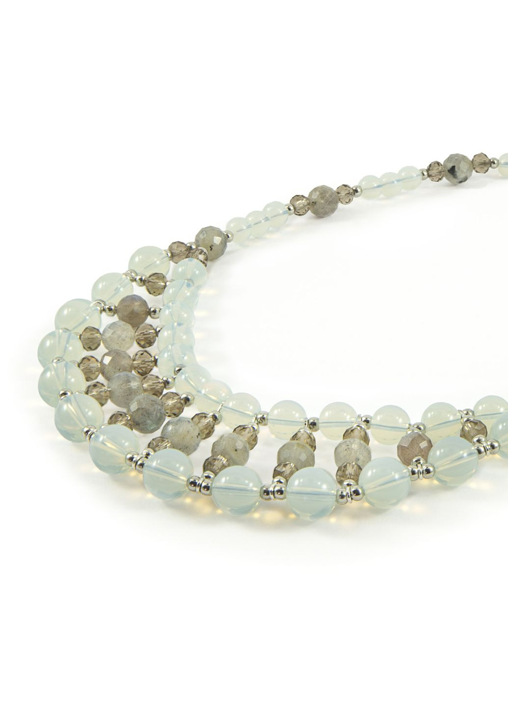 Ожерелье "Сказочное плетение" Лабрадор, Лунный камень Fursa fashion (330752067)