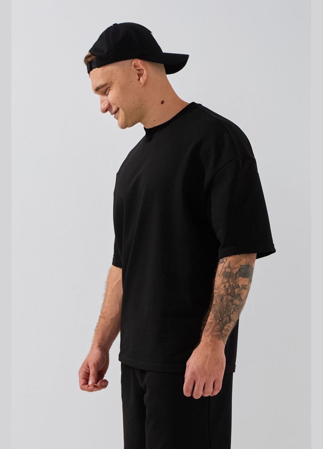 Темно-синяя футболка однотонная мужская mtc02301 shop (2000999153464) LAWA