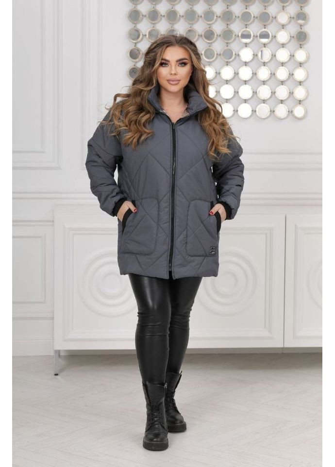 Сіра зимня зимова куртка ок-206/2 ( ) No Brand