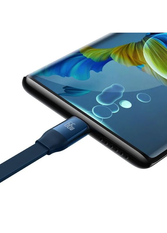 Кабель Bright Mirror 2 Series Retractable 3-in-1 Fast Charging Data Cable USB to M+L+C 66W 1.1m Blue Baseus Bright Mirror One-for-three Retractable Data Cable (368698436)