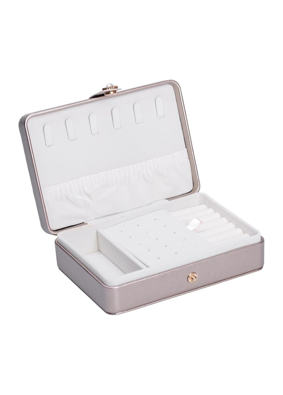 Шкатулка для украшений из экокожи 16х11 см органайзер для бижутерии стильный контейнер для драгоценностей ProDobro (364189625)