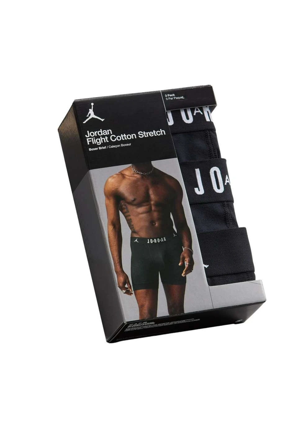 Мужские Трусы-боксерки JHM FLIGHT COTTON CORE 3PK BB Черный Jordan (395619641)