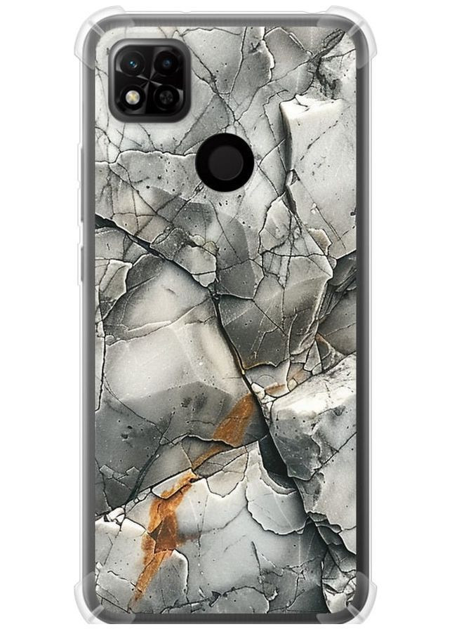 Силикон с усиленными углами чехол 'Серый мрамор' для Endorphone Xiaomi Redmi 10A (285111687)