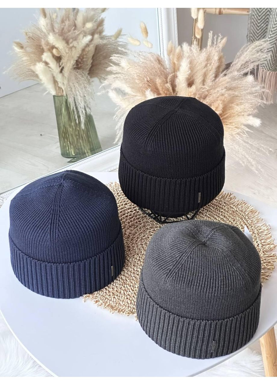 Шапка Мужская Jacquard на флисе, классическая мужская зимняя шапка No Brand (362917691)