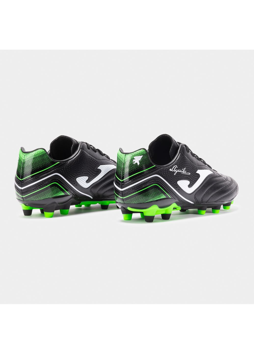 Черные бутсы для газона aguila черно-зеленые aguw2501fg Joma
