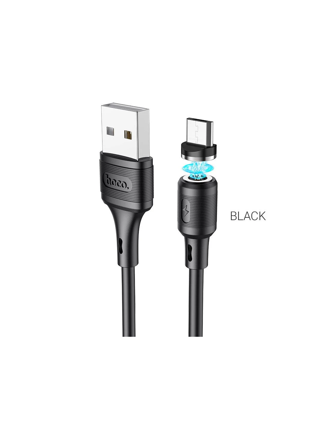 Кабель USB to Micro 2.4A, 1m, PVC, PVC connectors, magnetic, Hoco X52 (380775318)