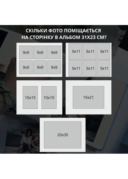 Сімейний преміум фотоальбом з велюру "Family Stories" Зелений 31х23 см, 30 аркушів Handmade 201-005-051 (365783722)