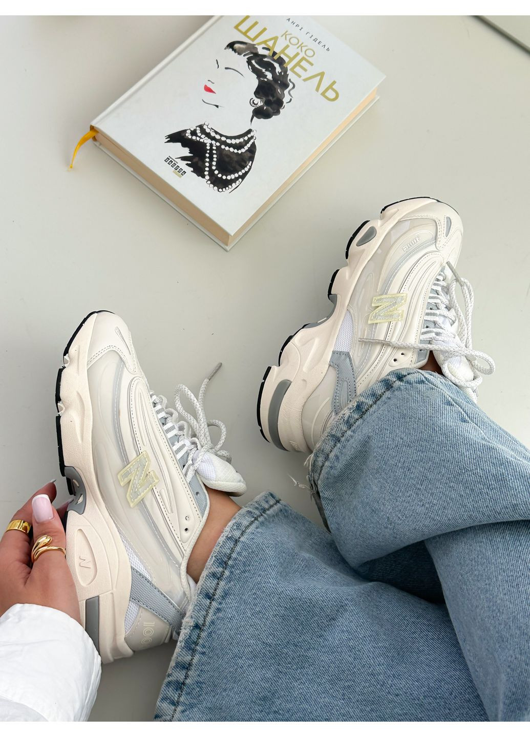 Кросівки жіночі і чоловічі New Balance 100 Aimе Leon Dore Cream | Нью Беланс 100 білі No Brand білі демісезони (350936269)