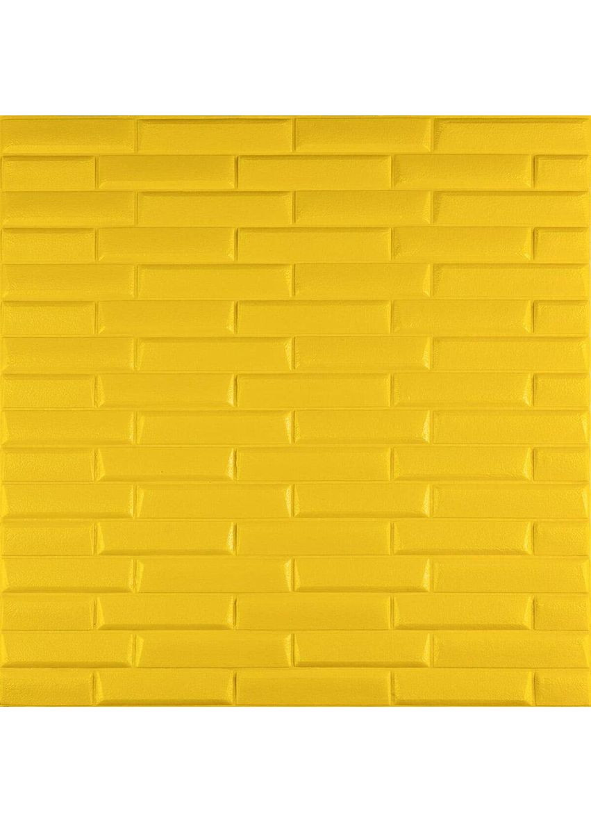 3D панель самоклеюча кладка 700х770х7мм Жовта (037) SW-00000302 Sticker Wall (353967939)