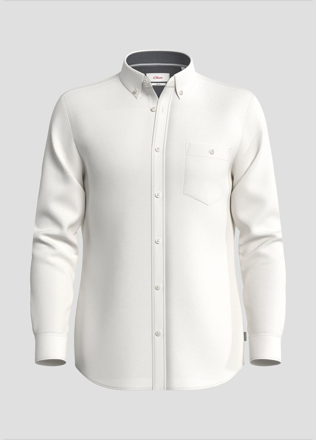 Белая кэжуал рубашка S.Oliver