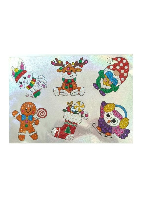 Набір для творчості зі стразами "Happy New Year" 187127, 12 наліпок GoToArt (369669643)