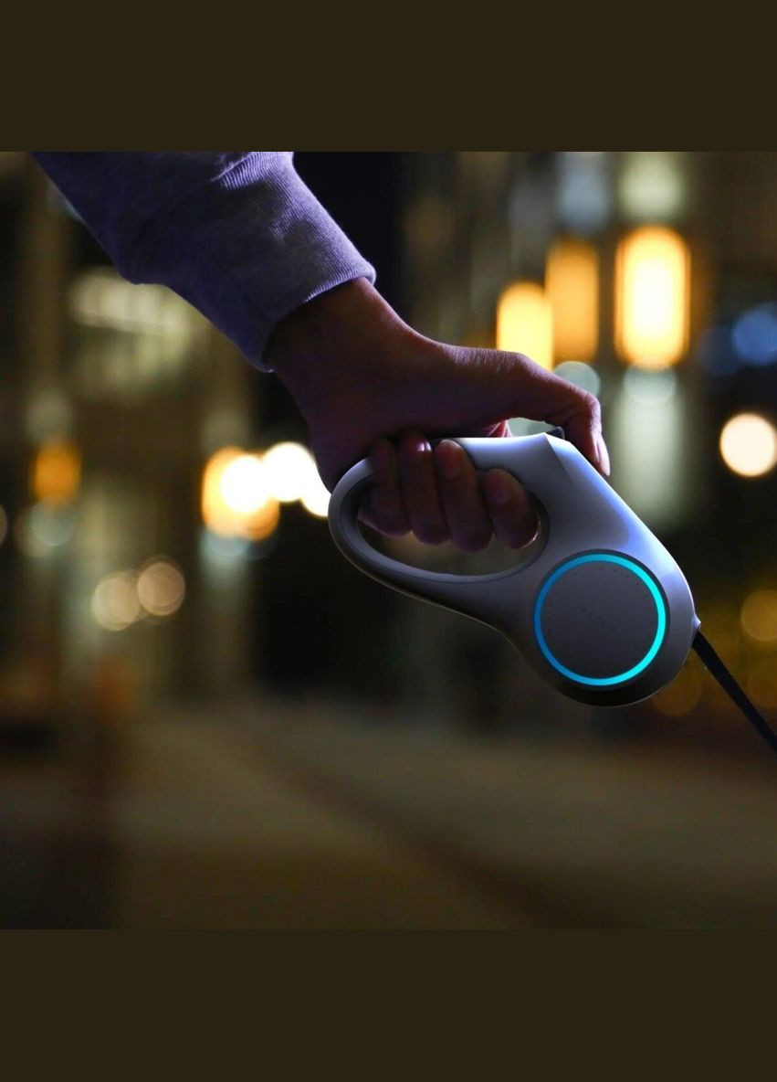 Автоматическая поводка рулетки для собак Go Shine Dog Retractable Leash 2.8 метра с подсветкой PETKIT (308019547)
